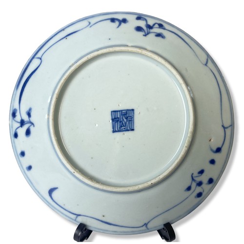 200 - A pair of Qing dynasty Chinese provincial porcelain plates. Marked to base. 
18.5cm Diameter