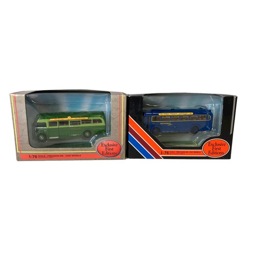 2 - Five Gilbow EFE Diecast model buses. 
1:76 scale.