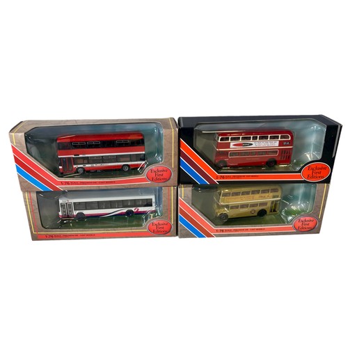 8 - A collection of Seven Diecast model buses. Including Corgi & Gilbow EFE.