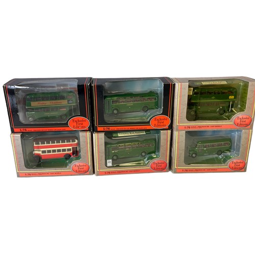 9 - Eight Boxed Diecast model buses. Including Gilbow EFE and Corgi.