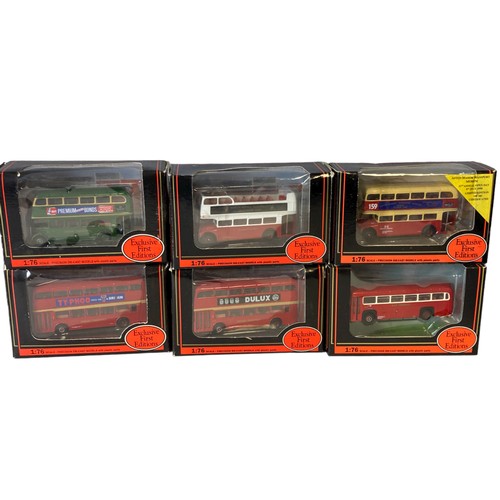 43 - A collection of 11 Gilbow EFE Diecast model buses.