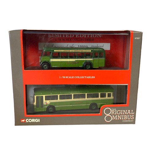 45 - A lot of Six Corgi and Gilbow Diecast model buses.