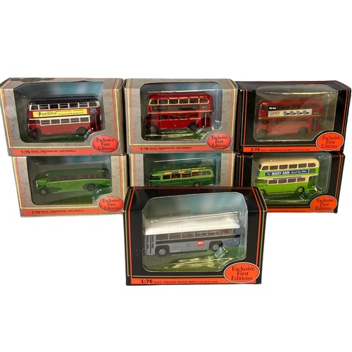 47 - A collection of Gilbow EFE Diecast model buses.