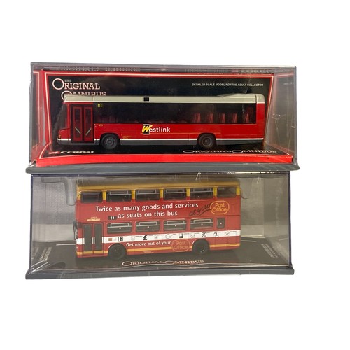 60 - Collection of two Creative Masters model buses, together with four Corgi models.