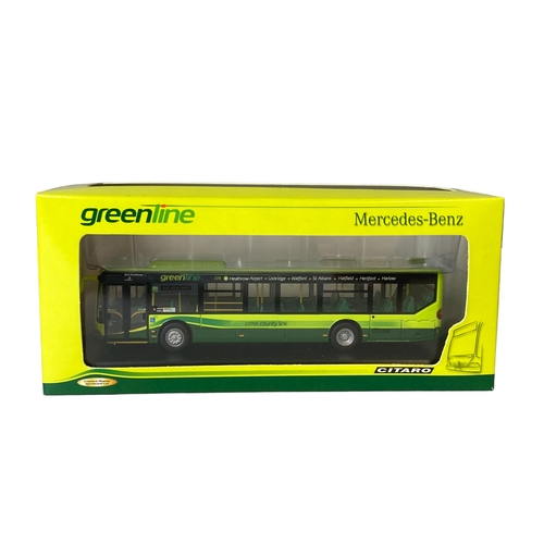 61 - A collection of model Diecast buses. Including creative masters Greenline.