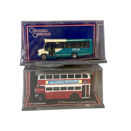 82 - Diecast model buses, including Two Creative masters, 2 Corgi and 2 Britbus.