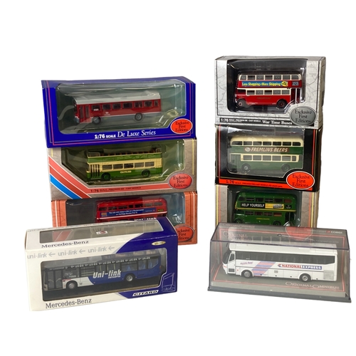 93 - A job lot of Diecast model buses. Including Creative masters, Corgi and Gilbow. 1:76 scale.