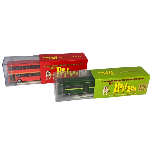 95 - Eight Diecast model buses, including Britbus, Corgi and Gilbow.