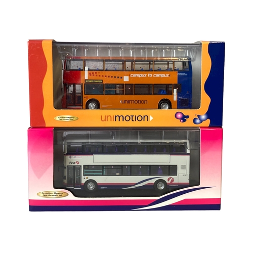 100 - Four Creative masters & three Corgi Diecast model buses.