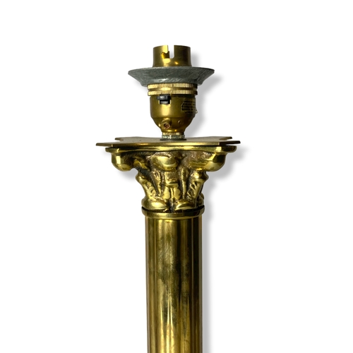 167 - A Brass Corinthian Column Table lamp.
50cm Tall