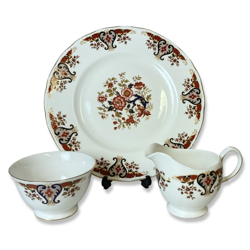 137 - A 21 piece Colclough China tea set. Includes 6 teacups, saucers, side plates, Milk, Sugar and cake p... 