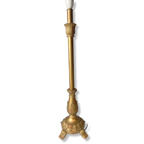 171 - cast relief Resin & Brass Column lamp base. 
56cm Tall