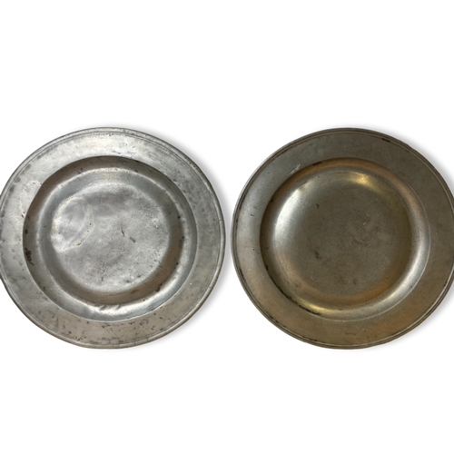 47 - Two large 18th/19th century Pewter Chargers.