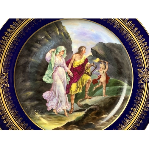 131 - A 19th-century Vienna porcelain Cabinet plate. Hand painted classical scene. 
23.5cm Diameter