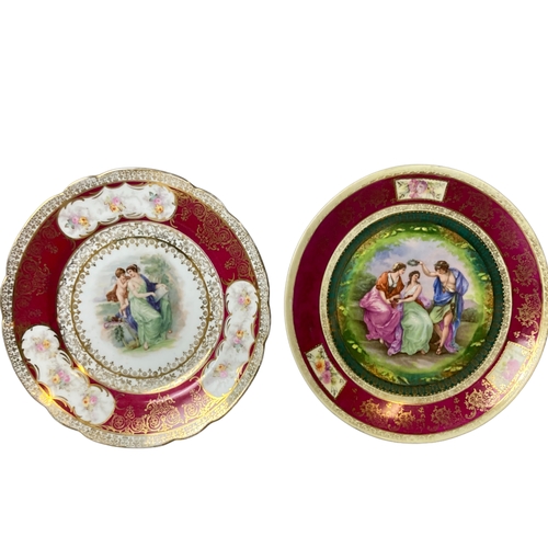 56 - two Vienna porcelain type plates. 
21cm diameter