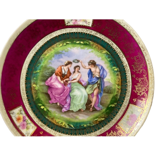 56 - two Vienna porcelain type plates. 
21cm diameter