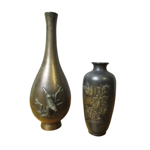 47 - Antique Japanese bronze vases Meiji period