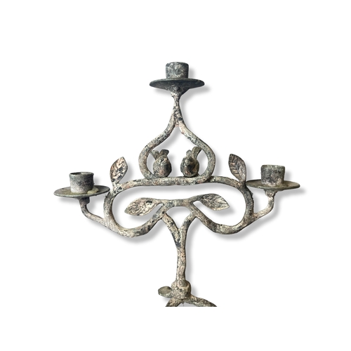 13 - Two metal Candelabra.