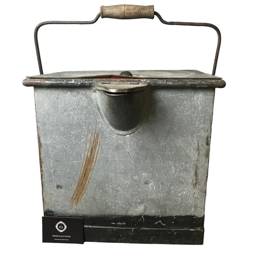 41 - Antique galvanised early cooler box? - double skinned