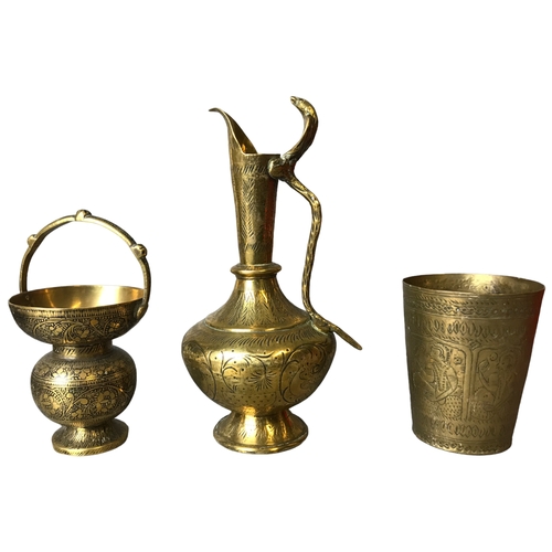 85 - A collection of Islamic/Persian and Indian Brassware