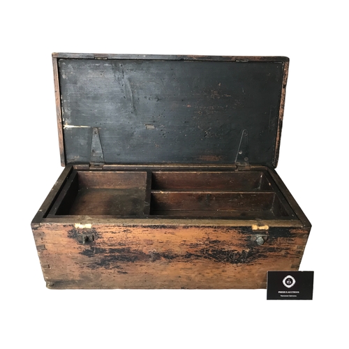 96 - Vintage Wooden Tool Box- 22