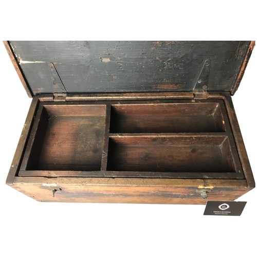 96 - Vintage Wooden Tool Box- 22