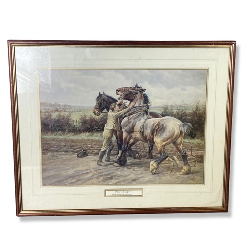 136 - A set of four vintage Horse related prints. To include an Susan Crawford 