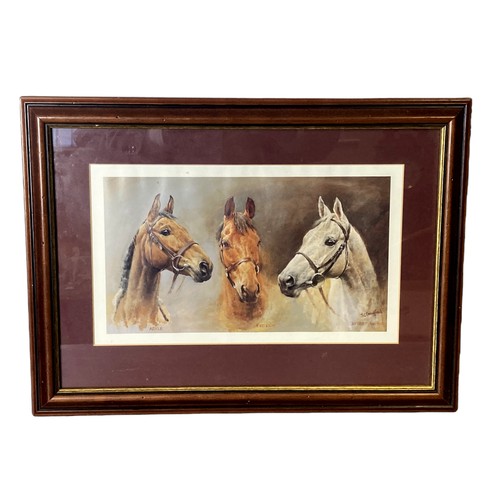 136 - A set of four vintage Horse related prints. To include an Susan Crawford 