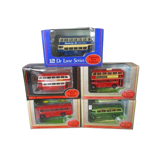 343 - A collection of boxed Diecast model buses.