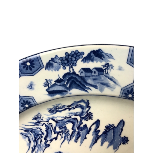 159 - Large Chinese blue and White Charger plate