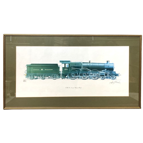 16 - A Geoffrey Wheeler (1929-1995) colour print of G.W.R No. 4079