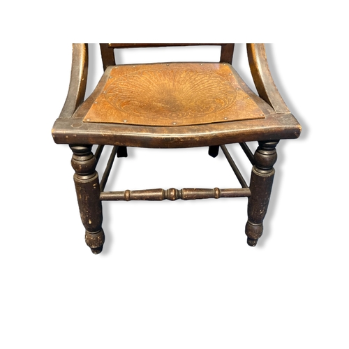 209 - Early 20th-century Luterma carved & embossed chair.