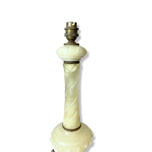 217 - A vintage Italian Alabaster & marble table lamp.
46cm Tall