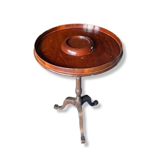 221 - Antique Victorian Tripod Tilt-top Wine table with Wine holder.