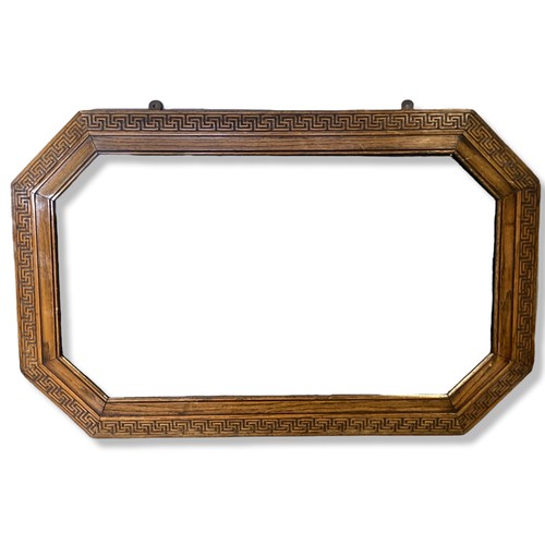 226 - Edwardian Greek key carved Oak wall Mirror.
82 x 52cm