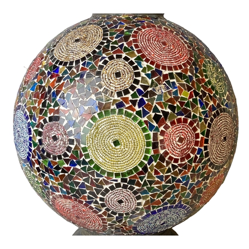 192 - A large Moroccan / Turkish Mosaic lamp shade.
51cm long x 34cm wide.