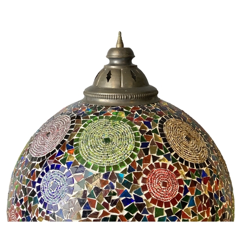 192 - A large Moroccan / Turkish Mosaic lamp shade.
51cm long x 34cm wide.