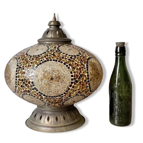 193 - A large Turkish  / Moroccan Mosaic lamp / cieling shade.
37 x 33cm