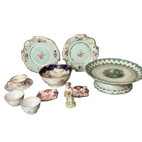 59 - A collection of 19th century English porcelain.