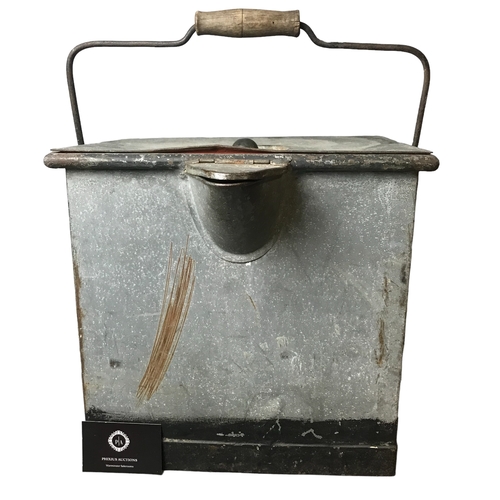 90 - Antique galvanised early cooler box? - double skinned