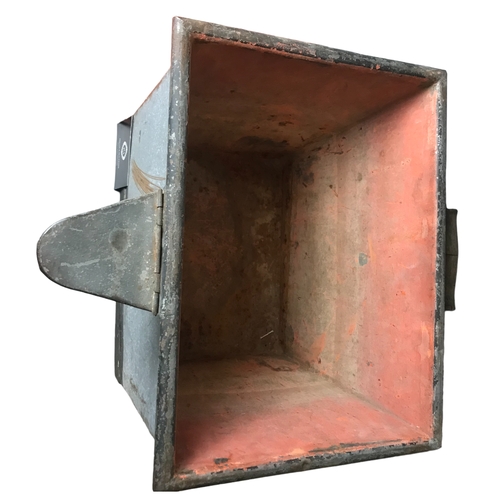 90 - Antique galvanised early cooler box? - double skinned