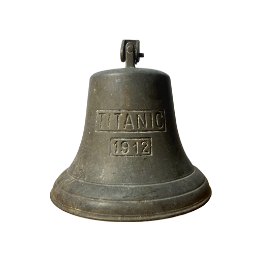 94 - A large brass / Bronze? reproduction Titanic bell.