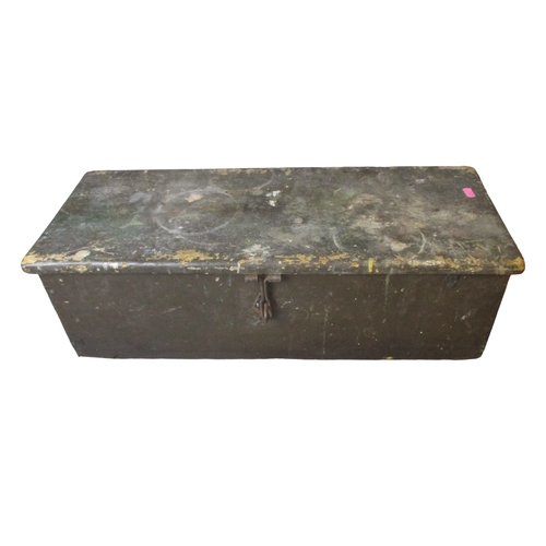 115 - Large wooden Tool Box / Trunk