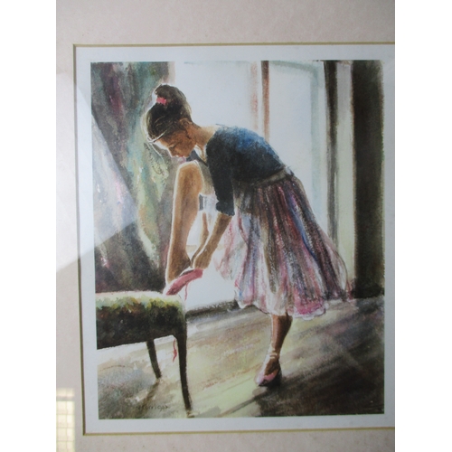 217 - A set of 3 Pastel Framed Prints of Ballerina