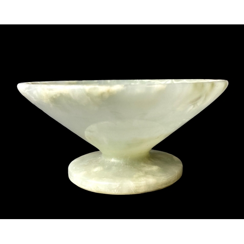 137 - A Chinese Jade/hardstone? pedestal bowl
6.5 x 13.5cm