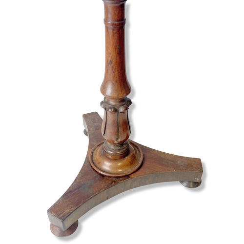 24 - A Victorian Mahogany Fire screen pole stand.