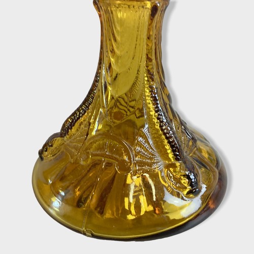 200 - Antique Amber glass Oil lamp with large Amber glass Jug & vase.
Tallest - 40cm tall