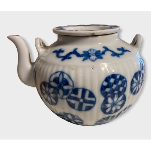 160C - A Chinese early 20th century Chinese porcelain blue & white teapot.
8.5 x 12.5cm