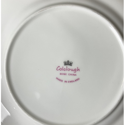 96 - A 21 piece Colclough China tea set. Includes 6 teacups, saucers, side plates, Milk, Sugar and cake p... 