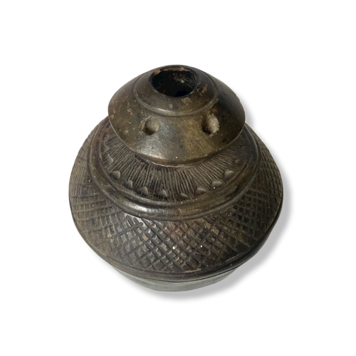 101 - A Chinese neolithic type pottery Incense burner. 
Approx 10cm tall.